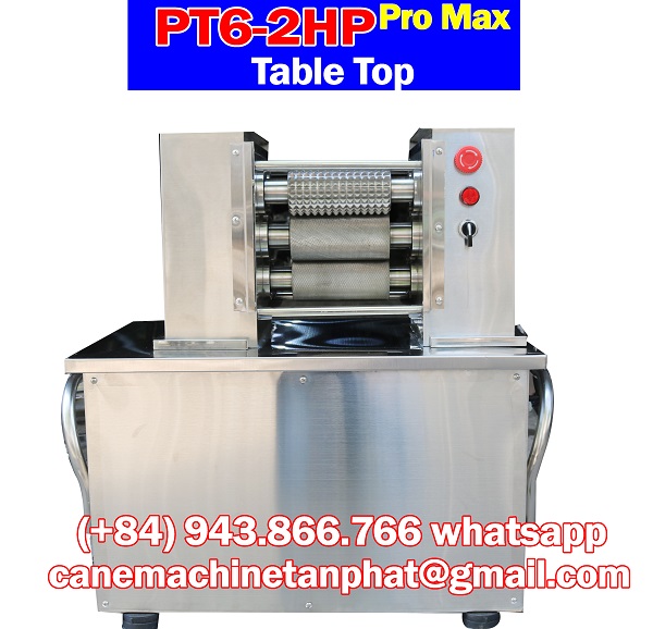 PT6-2HP PRO MAX -TABLE TOP -PRESSED CHOPPED SUGARCANE MACHINE