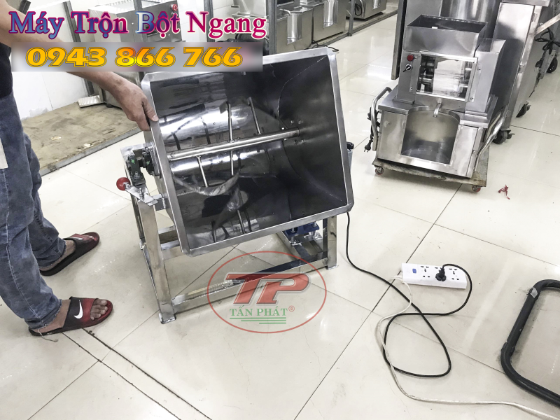 Máy trộn bột ngang , trộn cafe , ngũ cốc , ngô , thịt , ... hoàn toàn tự động 
