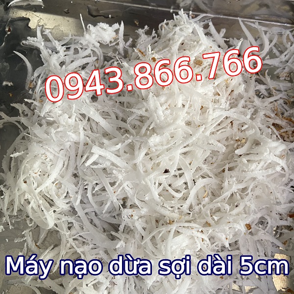 Máy nạo cơm dừa sợi dài 4cm-5cm để bán xôi, làm nhân bánh