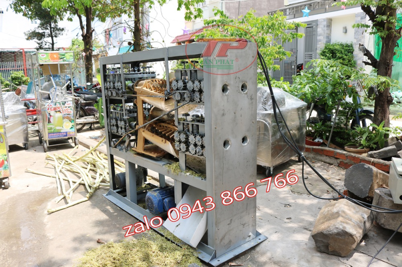 Máy bào vỏ mía công nghiệp hoạt động 4 cây cùng lúc