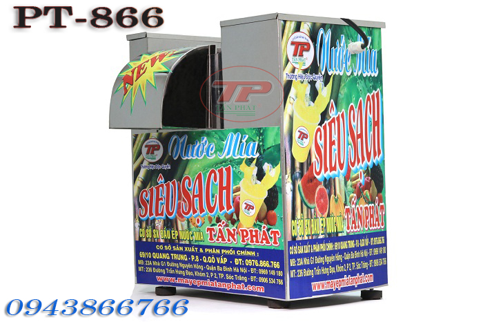 Máy ép nước mía nhỏ gọn tiện lợi, với động cơ mạnh mỗi lần ép được 1 cây