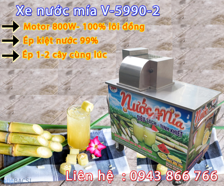 Máy ép mía tại siêu sạch Tấn Phát tại quận 10