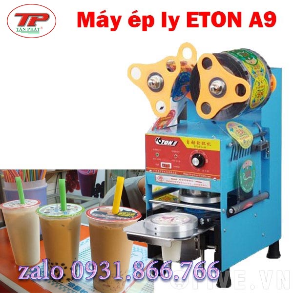 MÁY DÁN MIỆNG LY CỐC BÁN TỰ ĐỘNG ETON A9