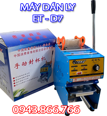 MÁY DÁN LY THỦ CÔNG ETON D7 -KÈM KEO