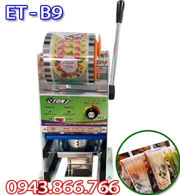 MÁY DÁN LY THỦ CÔNG, TỰ XOAY KEO ET B9