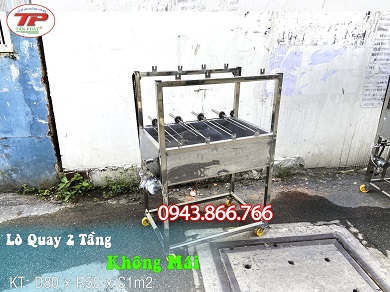 LÒ NƯỚNG GÀ VỊT CHIM CÚT 2 TẦNG 8 CON KHÔNG MÁI CHE