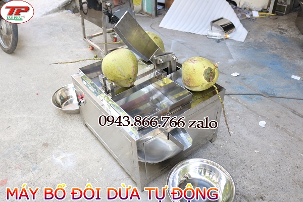 MÁY BỔ ĐÔI QUẢ DỪA TỰ ĐỘNG HOÀN TOÀN 