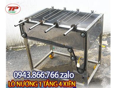 LÒ NƯỚNG 1 TẦNG 4 XIÊN CHẠY DÂY XÍCH