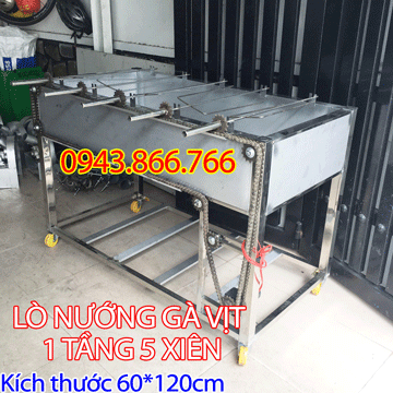 LÒ NƯỚNG GÀ VỊT 1 TẦNG 5 XIÊN