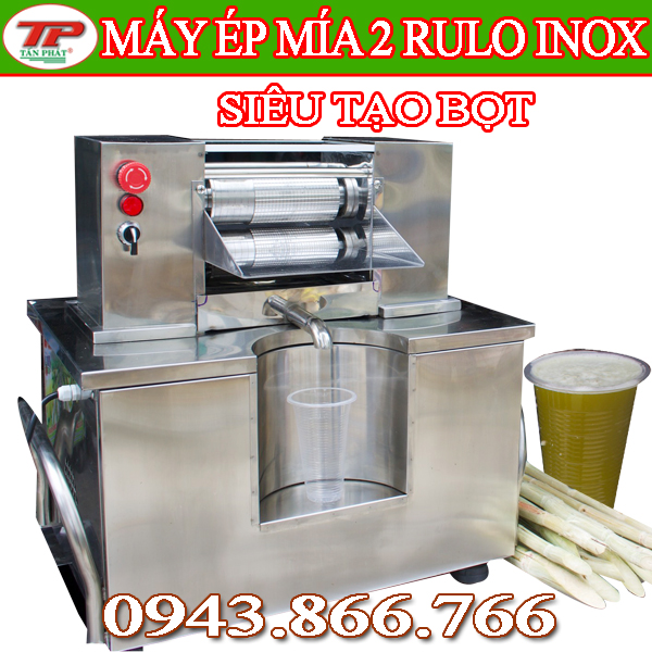 MÁY ÉP MÍA 2 LÔ INOX TẠO BỌT - DẠNG ĐẦU ÉP ĐỂ BÀN 