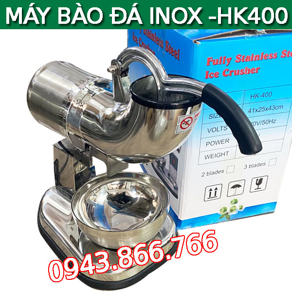 MÁY BÀO ĐÁ TUYẾT INOX HK400 - 2 LƯỠI 300W
