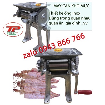 MÁY CÁN KHÔ MỰC TRỤC DÀI 75MM QUAY TAY