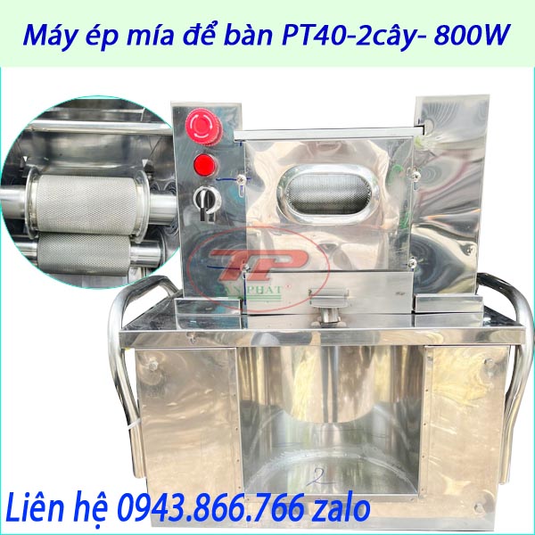 ĐẦU MÁY ÉP MÍA PT40- 2 CÂY - 800W
