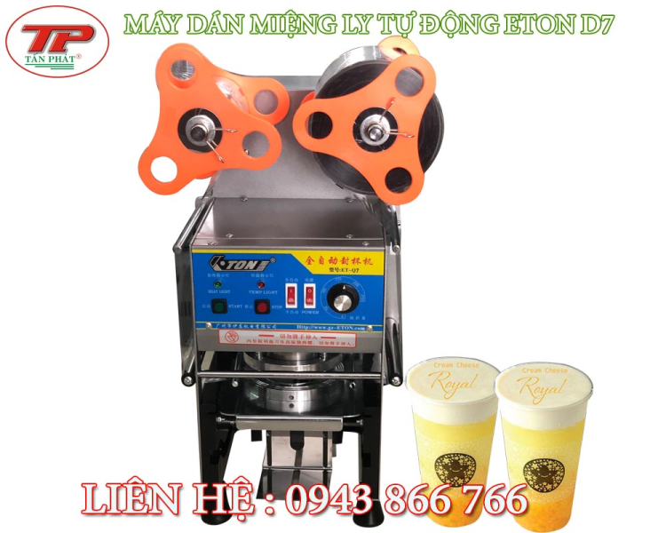 MÁY DÁN MIỆNG LY TỰ ĐỘNG HOÀN TOÀN ETON Q7