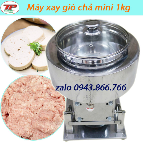 MÁY XAY GIÒ CHẢ MINI 1KG MOTOR 1,1KW CÓ BAO ĐÁ