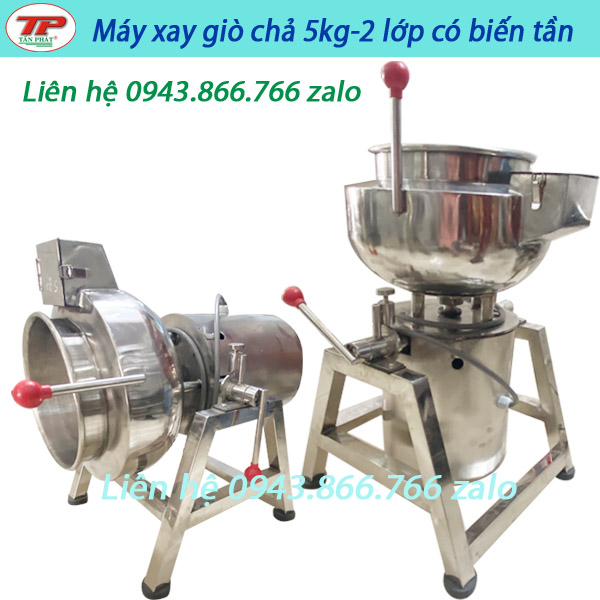 MÁY XAY GIÒ CHẢ 5KG 2 LỚP CÓ BIẾN TẦN
