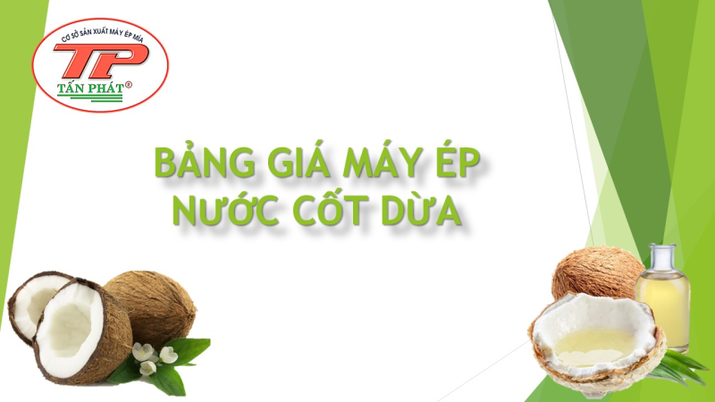 Bảng báo giá máy ép nước cốt dừa bằng điện