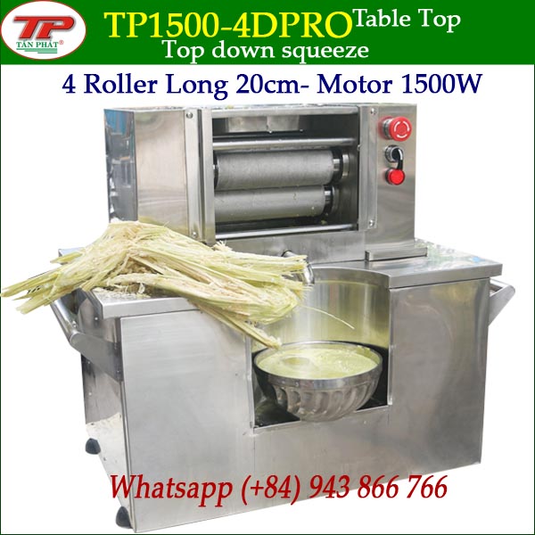 MÁY ÉP MÍA 4 RULO ÉP NHIỀU CÂY TẠO BỌT TP1500-4DPRO