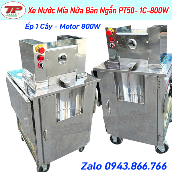 XE NƯỚC MÍA NỬA BÀN PT50-1-800W CÓ BÀN GẬP